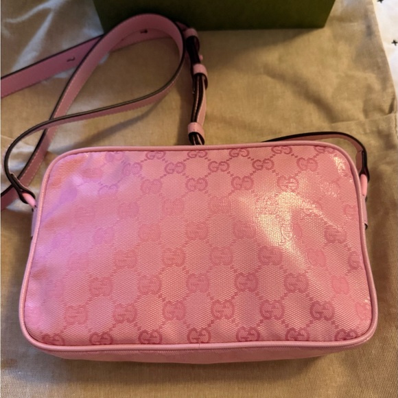 Gucci Crystal Monogram Mini Shoulder Bag Sugar Pink - Picture 1 of 8